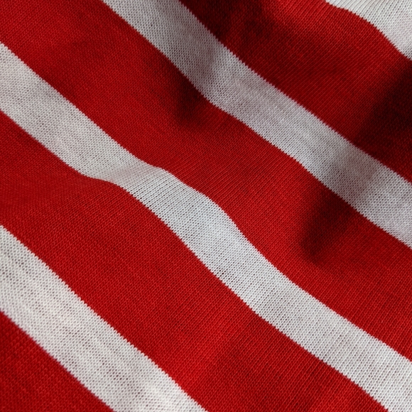 Vintage striped v-neck light knit synthetic top Sears The Fashion Place - Picture 7 of 8